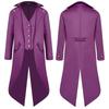 New men's clothing, medieval retro clothing men's medium and long punk retro tuxedo men's