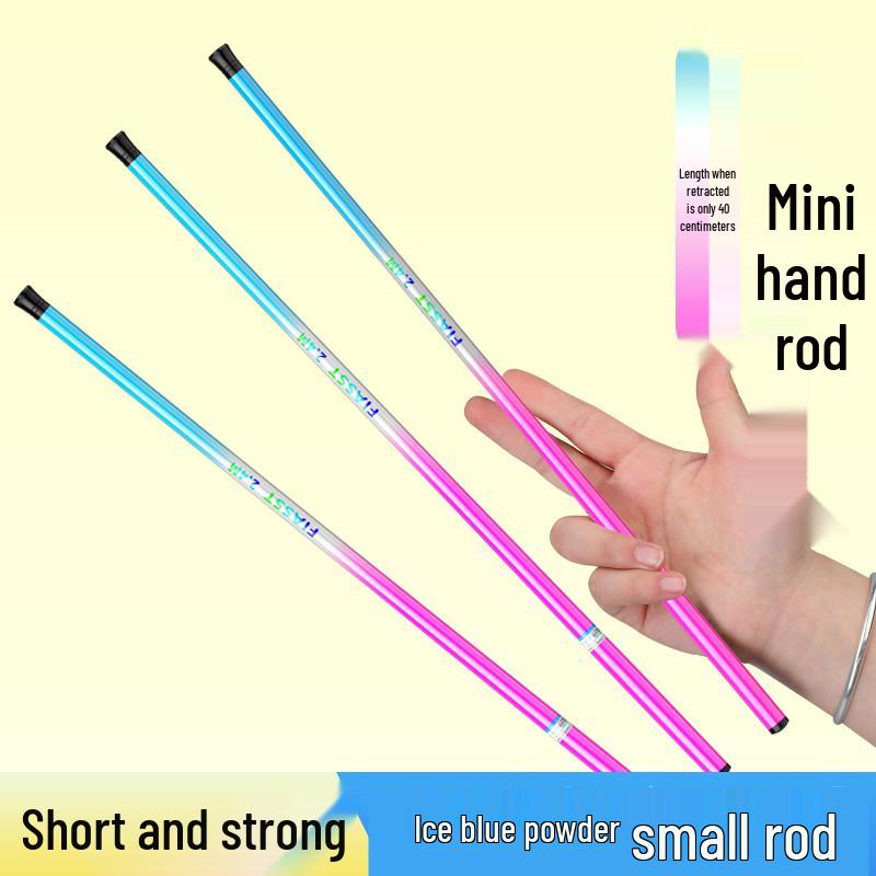 Children's Ultra-Short Mini Fishing Rod Set for Stream and Shrimp Fishing
