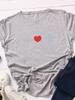 Electrocardiogram Heart Print Women T Shirt Short Sleeve O Neck Loose Women Tshirt Ladies Tee Shirt Tops Clothes Camisetas Mujer