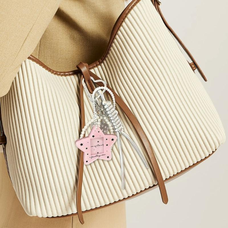 Stylish Five Point Star Bag Charm keyring Perfect For Gift Giving And Personal Use Available In Multiple Colors