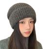 Autumn and Winter Retro Thickened Loose Knitted Wool Hat American Big Head Circumference Pile Hat British Style Windproof Warm Cold Hat