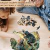 1 Set Animal Maple Wooden Puzzle Elk Bear Wolf Horse Koala Fox Deer Fall Leaf Irregular Jigsaw Puzzle Decoration Educational Toy