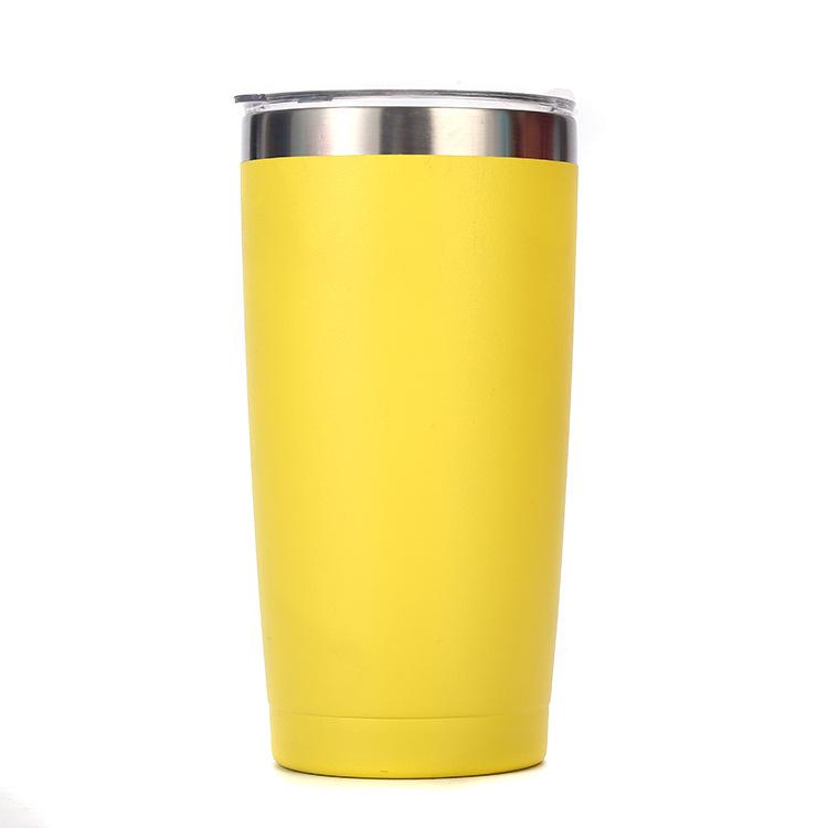 20oz Stainless Steel Car Cup, Double-layer Stainless Steel Thermos Cup, Portable Car Ice-cold Cup
