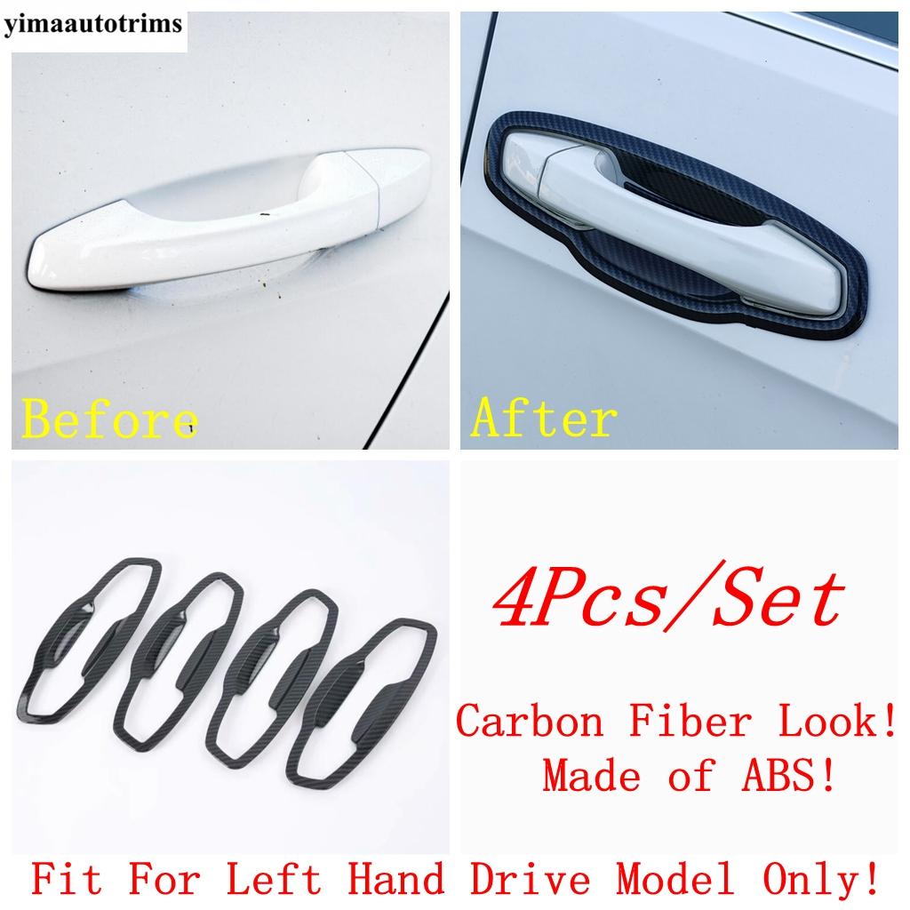 For VW Volkswagen Golf 7 7.5 MK7 2014 - ABS / Chrome Carbon Fiber Car Door Handle Bowl Cover Kit Trim Exterior Accessories