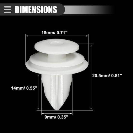 Door Trim Panel Push Clips Pillar Retainer FIFTY for Nissan No.0155309791