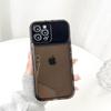 Fold Camera Flip Mirror Stand Holder Transparent Phone Case For Phone 17 Pro 16 15 14 Plus 11 Pro Max 13 12 XS X XR Cover