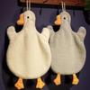 1Pc Cartoon Goose Hand Kerchief Hanging Hand Towel Water Absorbing Hand Towel Kitchen And Bathroom Supplies