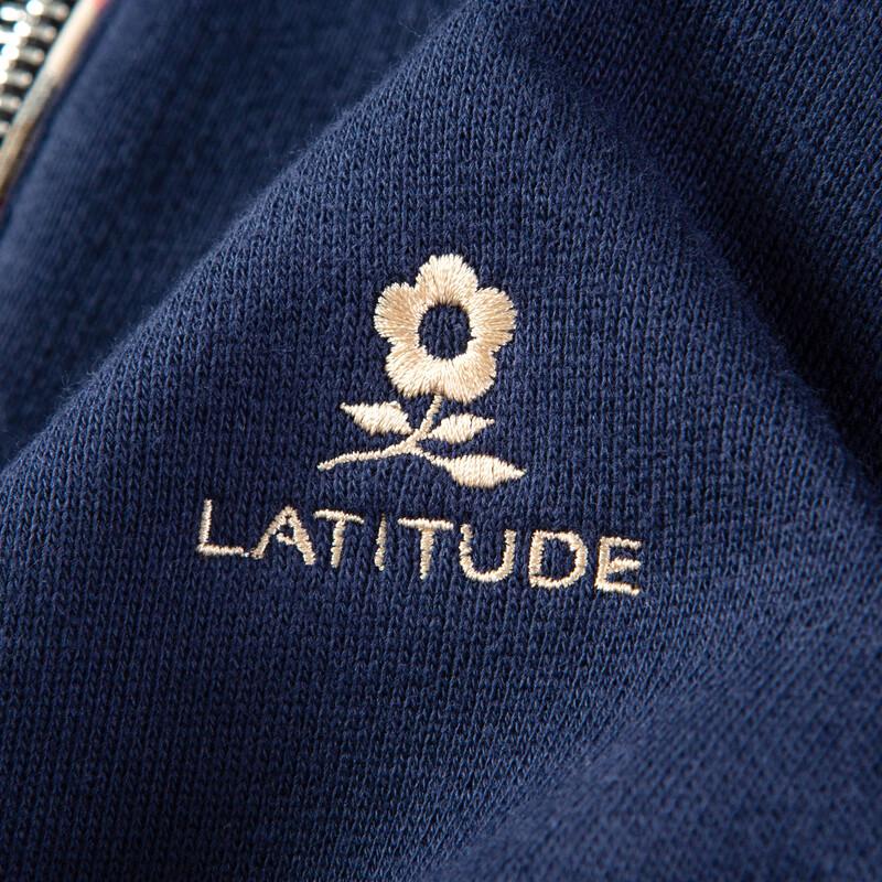 MONTAGUT Men's Plaid Polo Collar Long Sleeve Sweatshirt