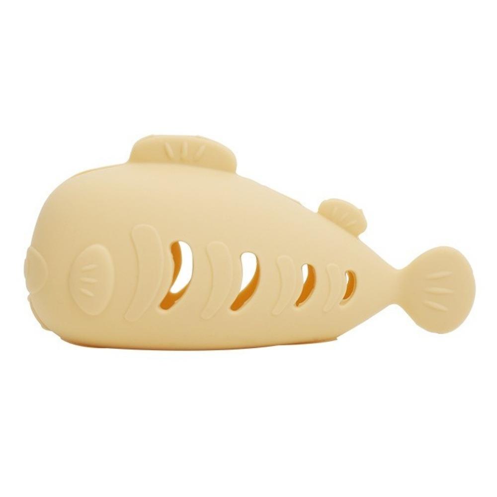 Soft Cat Chew Toy Silicone Pet Snack Dispenser Fish Shape Cat Leakage Toys  Relaxing