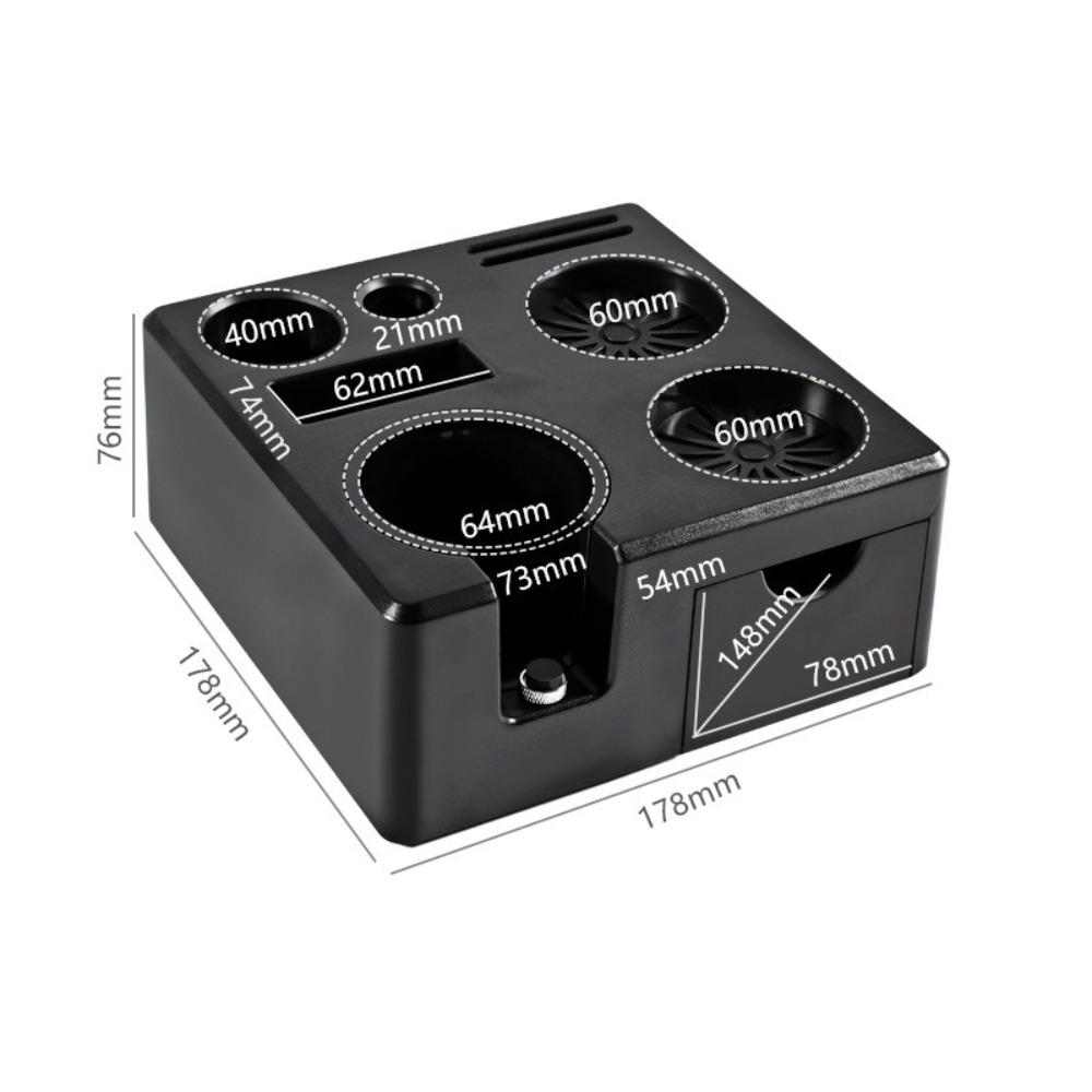 

With Storage Drawer Portafilter Holder Stand Multifunction Espresso Accessory чорний