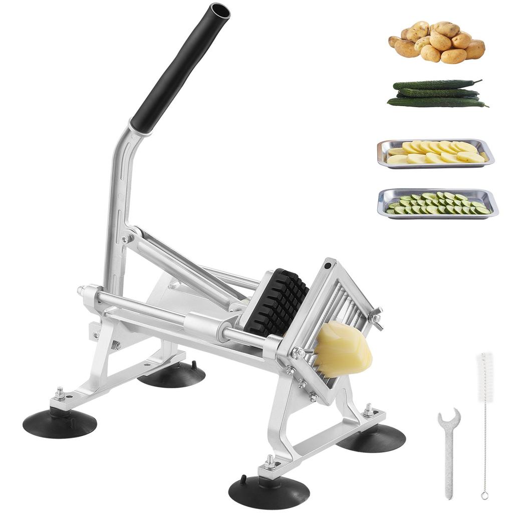 VEVOR Commercial Vegetable Slicer, 3/8 Inch Fruit Slicer, Stainless Steel and Aluminum Alloy Vegetable Cutter Slicer Machine