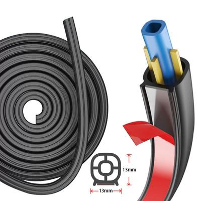 Strisce Adesive Sigillanti per Portiera Auto 5M Doppio Strato Guarnizione in Gomma Isolamento Acustico per Portiera Auto Bagagliaio Coperchio Motore