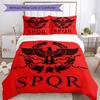 3pcs SPQR Roman Eagle1 pattern bedding set duvet cover set includes duvet cover &pillowcases, perfect all season bedroom decoration & gift