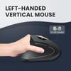 Perixx Ergonomic DPI PERIMICE-713L Mouse, Left-Handed, Vertical, Wireless, 800/1200/1600