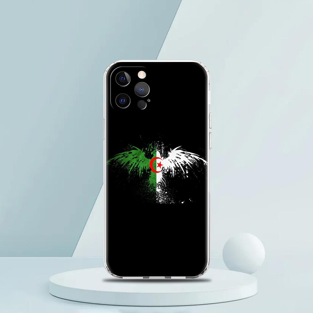 

Algeria Flag Phone Case for iPhone 16 15 14 13 12 Pro Max Transparent Soft for iPhone 11 Pro Max 7 8 Plus XS XR Shell Bags iPhone 15 Pro