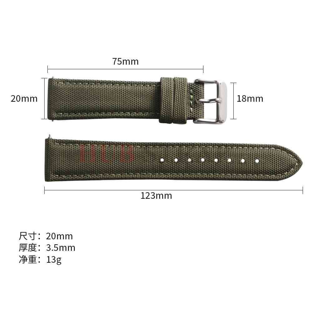 Sailcloth Watch Strap 20mm 22mm for Seiko Band Waterproof Fabric Watchband Quick Release Wristband High Quality Women Men Belt