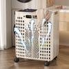 1 Piece, Available In Two Sizes, Bathroom Laundry Basket Without Divider, Sliding Type, Large Capacity,with Wheels, No Partition