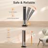 Space Heater, 1500W PTC Electric Heater With Thermostat, 70° Oscillation Timer for Indoor Bedroom