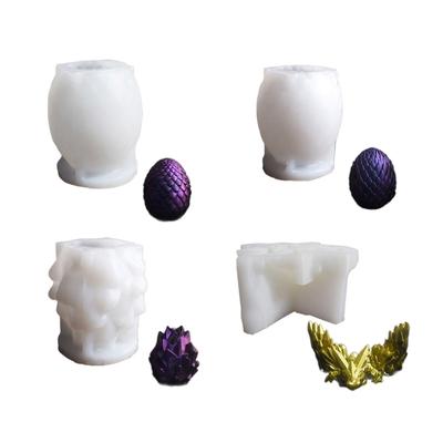 Silikon-Kristall-Drachenform, realistische Drachenfiguren, Bastelform, Tier-Epoxidharzformen für handgefertigtes Kunsthandwerk