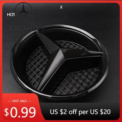 KST4 Car Sticker Grill Badge for Mercedes Benz AMG A B C E CLA CLS SLK GL Metris GLK GLA G R V VITO GLE GLC GLS Grid Style Front Embl