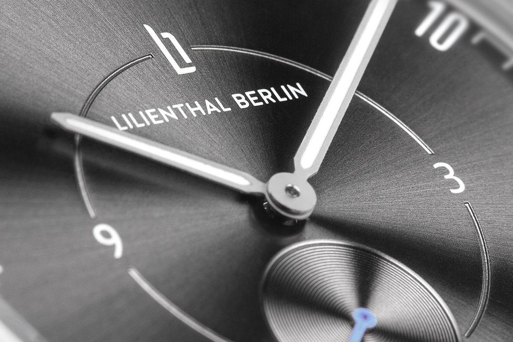 Lilianthal Berlin Men's Silver Watch with Small Seconds, Made in Germany, L01-109-B023A