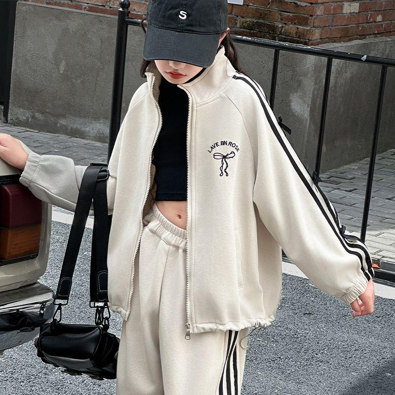 Girls' Casual Two-piece Clothes Suit Children's Spring Autumn Sports Suit Clothing Teen Girl Clothes Sets 4 6 8 12 15years