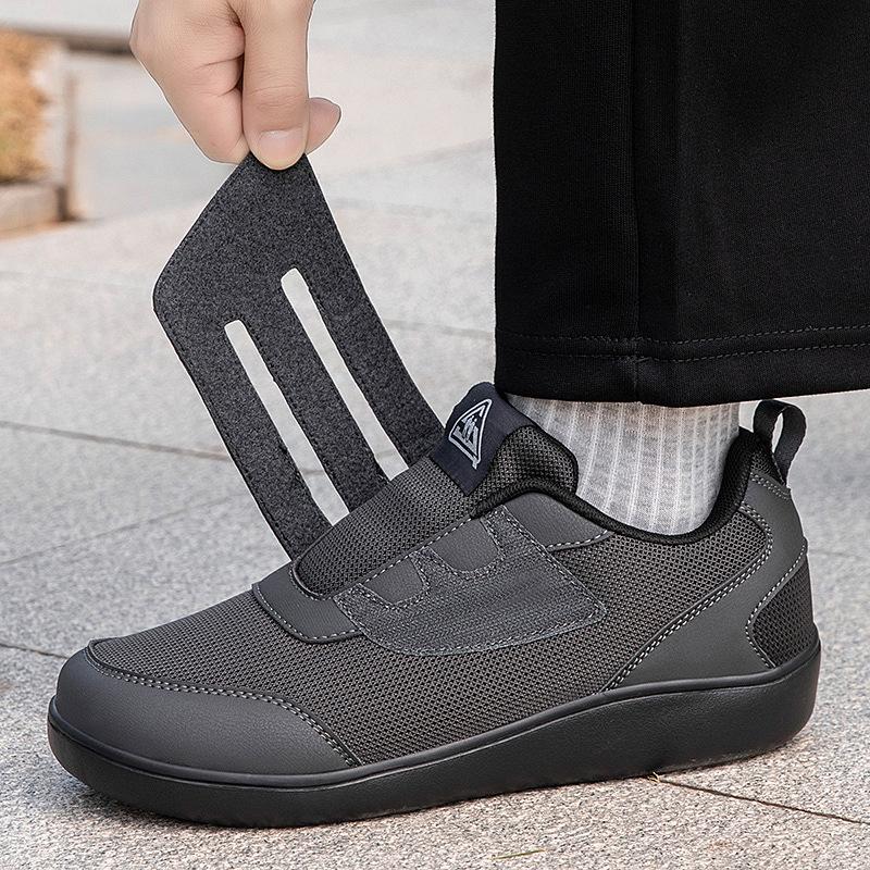 Breathable Wide-Width Fly-Knit Walking Shoes for Elderly Women