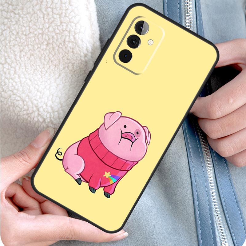 Cute PINK Kawai Pig Phone Case For Samsung Galaxy A55 A35 A25 A15 A51 A71 A12 A32 A52 A13 A33 A53 A14 A34 A54