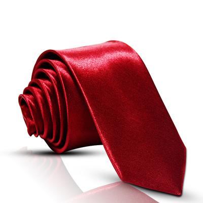 Cravatta Monocromatica tinta unita Stretta 5cm Uomo Raso Cravatta a Mano