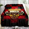 Red Bulls Basketball Blanket Flannel Throw for Sofa, Indoor, Camping, Living Room, Office, Chair, And Bed Soft Birthday Gift