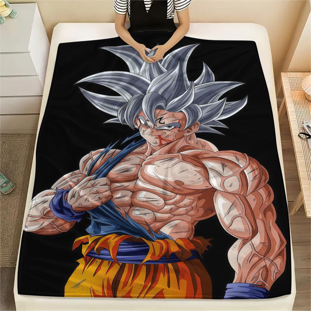 Dragon Ball Son Goku Flannel Blanket Lovely Print Ideal For Bedroom Sofa Bed Chair Travel Picnic -HE28