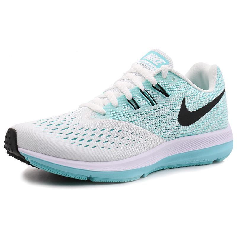 Nike Zoom Winflo 4 Comfortable Shock Absorption Durable Low-Top Casual Running Shoes Women Sneaker Blue 898485-102