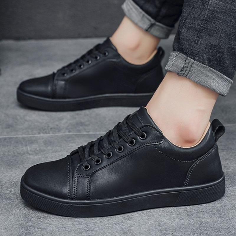 Men's Shoes Luxury Leather Casual Shoes Sneakers Youth Student Skateboard Shoe Business Leather Shoes for Men Tenis 2025