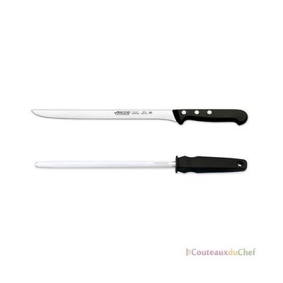 Ham Knife Set - ARCOS - UNIVERSAL - Stainless Steel Blade - 1 Knife 24cm - 1 Honing Steel 23cm