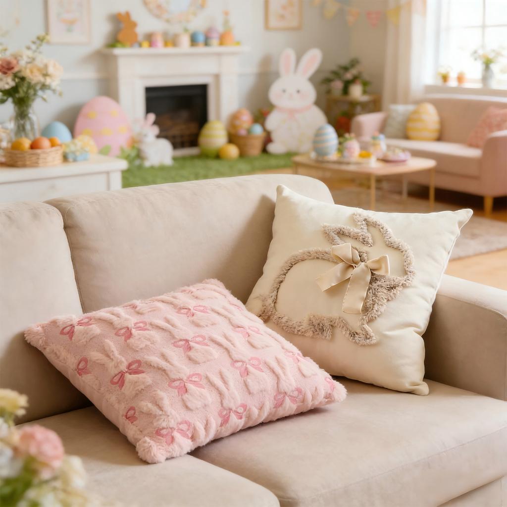 Christmas Lights Embroidered Case Retro Living Room Sofa Cushion Christmas Home Decoration