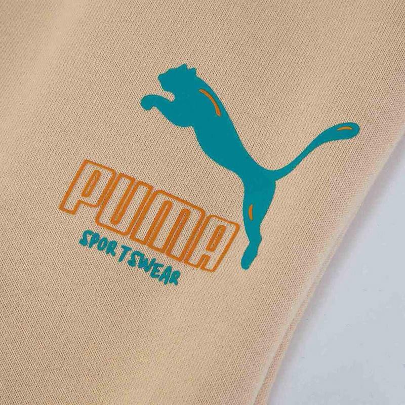 PUMA Knitted Sweatpants Women's Khaki Moderate Straight Fit Pants 538855-67