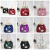 Mommy Bag Hanfu Drawstrings Bag Ruffle Floral Bucket Bag Embroidery Flower Handbag  Ladies/Girls