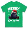Merry Kiss My A Funny Penguin Christmas T Shirt Rude Xmas Adults Tee Shirt