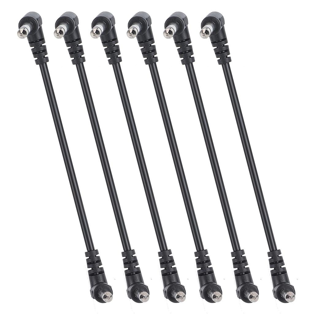 6PCS Guitar Effect Pedal Cables 6.35mm Elbow Right Angle Connector Head 6in Length