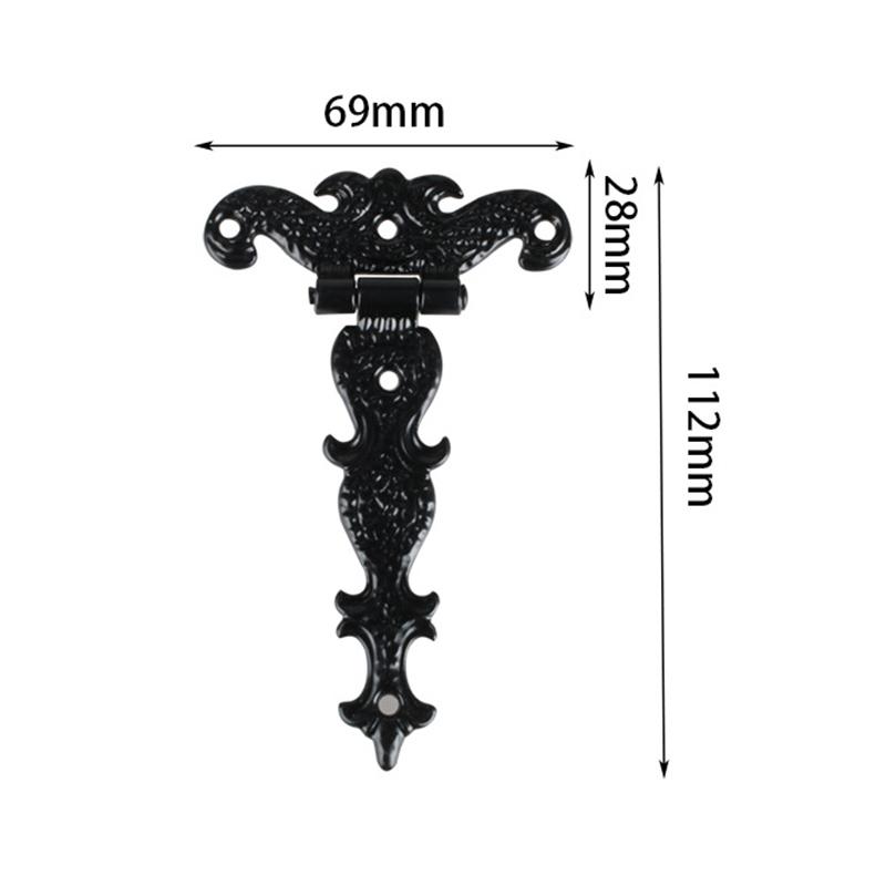 2ks 113*69mm starožitný bronz/černý pant pro skříňku s oknem, šatní skříň