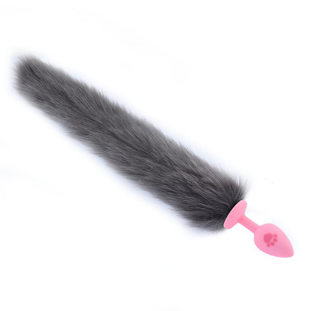 SM Training Cat Scratching Tail Role Play Masturbation Sex Toy Silicone Fox Tail Butt Plug Adult Sex Product