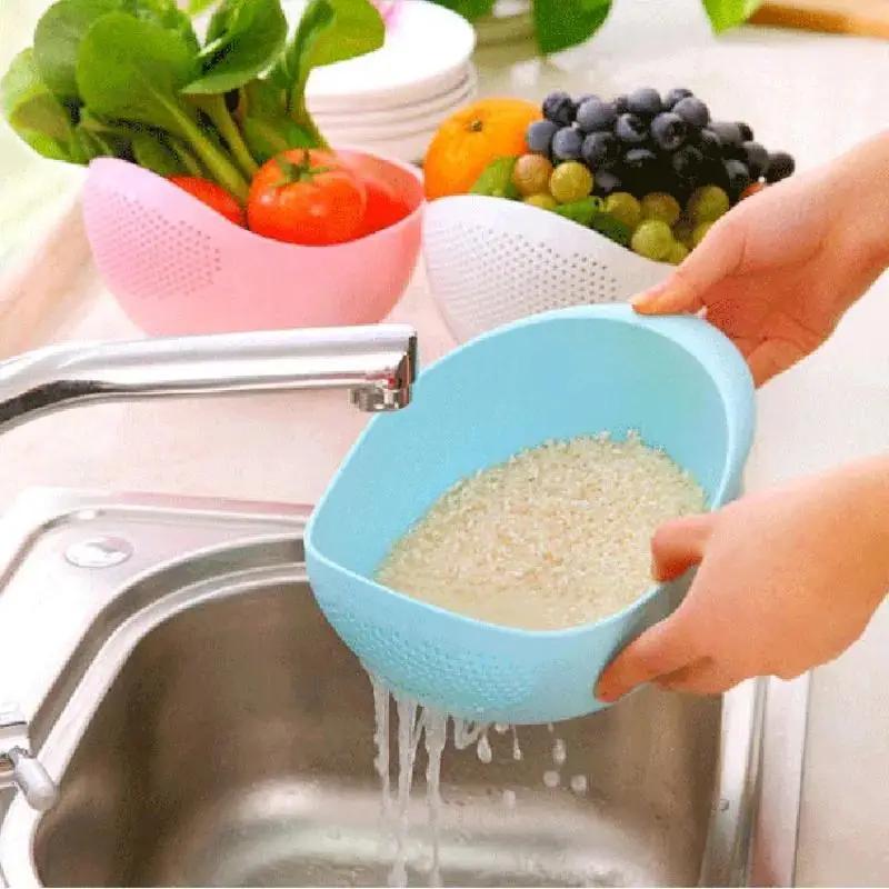 1 pezzo Colino in Plastica per Alimenti, Cestello Drenante Multifunzione per Lavaggio Riso e Verdure per Cucina