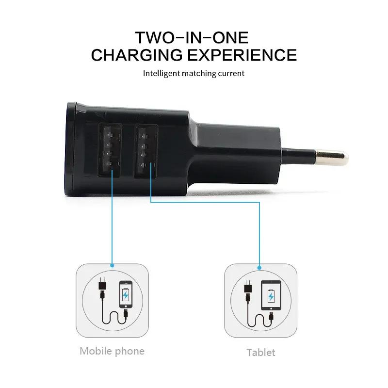 5V 2A EU Plug Charger USB EU Charger PlugFor XS X Max Huawei P 30 Samsung S 9 Plus Travel Wall Charger Adapter