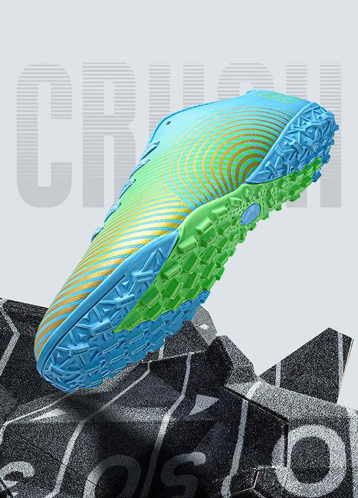 Adult & Youth Unisex Studded Football Shoes - Breathable, Durable, Artificial Turf TF Kicking Shoes for Training