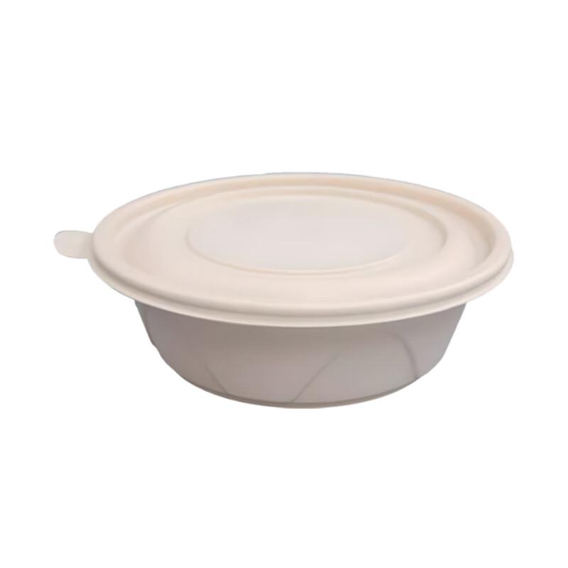 Jiwanggu 1500ml biologisch abbaubare runde Meal Prep Behälter (160 Sätze)