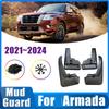 For Nissan Armada Patrol QX80 Y62 ~2024 Car Mud Flaps Anti-splash Fender Front Rear Muds Guard Back Mudguard Car Accessories