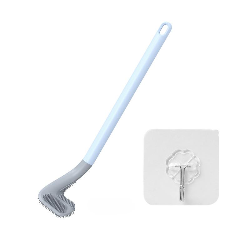 Toilet Brush Household Long-handled Silicone Toilet Brush Wall-mounted Cleaning Brush