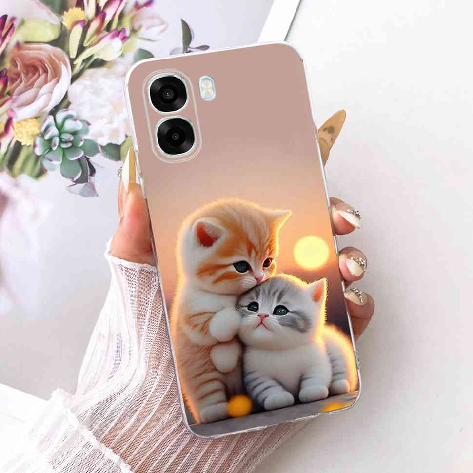 For Oppo A6x 5G Casing CPH2823 Soft Silicone Cat Dragon Cartoon Cover For Oppo A 6x A6 x A6x 5G Phone Cases Protectors Funda