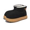 Autumn Winter Couple's Capibala Snow Boots Small Milk Bag Warm Thick-soled Large-toe Men's Shoes