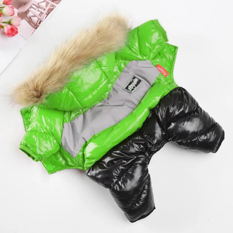 Holapet Winter Hundemäntel für kleine Hunde Warme Kleidung Haustier Wasserdichte Reflektierende Overalls Welpenjacke Mantel Chihuahua Overall